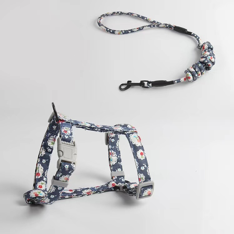 Fully Adjustable Vest Dog Harness with Leash Durable Colorful Nylon Harness Set