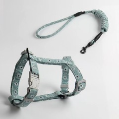 Fully Adjustable Vest Dog Harness with Leash Durable Colorful Nylon Harness Set