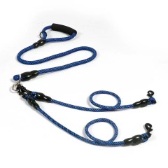 Detachable Multi-Buckle Pet Leash Dog Walking Traction Nylon Three Dog Leash