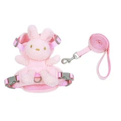 Cute Anti-breakaway Leash for Small To Medium Dogs Toy Design Chest Harness Cute Adjustable for Cats Bunny-shaped Pet Collar