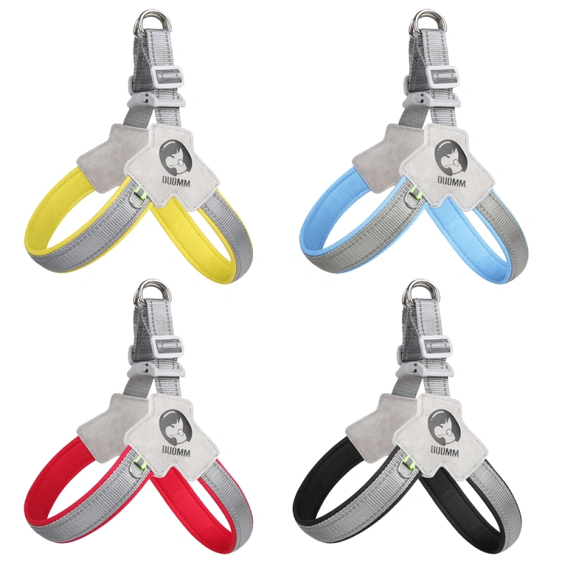 New style dog chest strap, saddle style pet chest strap, breathable reflective dog strap, pet leash
