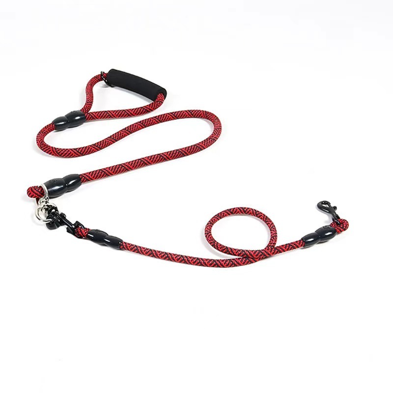 Detachable Multi-Buckle Pet Leash Dog Walking Traction Nylon Three Dog Leash