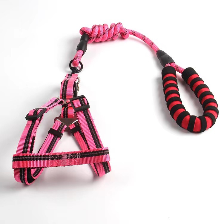pet reflective chest strap leash, multi-color optional sustainable use leash for dogs