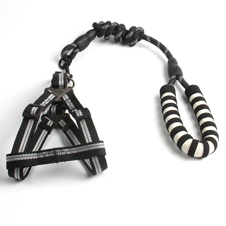 pet reflective chest strap leash, multi-color optional sustainable use leash for dogs