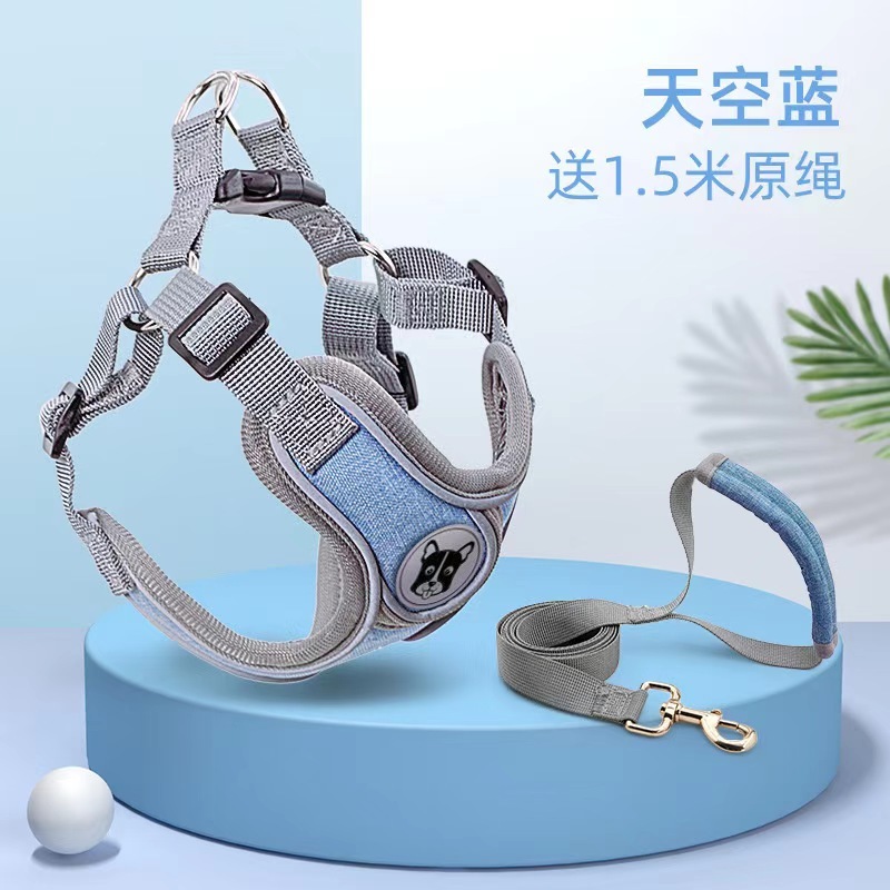 Dog Harness Leash Set Adjustable Pet Harness Vest For Small Large Dog Cat Reflective Mesh Puppy Cat Chest Strap Dog Accessories