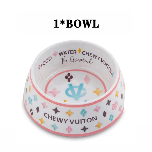 Luxury Brand Designer Dog Bowl Ceramics Bowls Placemat Puppy Cat Feeder Non-slip Crash French Bulldog Bowl For Small Dogs