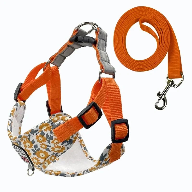 No Pull Dog Harness Leash Set for Small Medium Dog Reflective Harness Vest Walking Lead Leash For Small Dogs Chihuahua Pug
