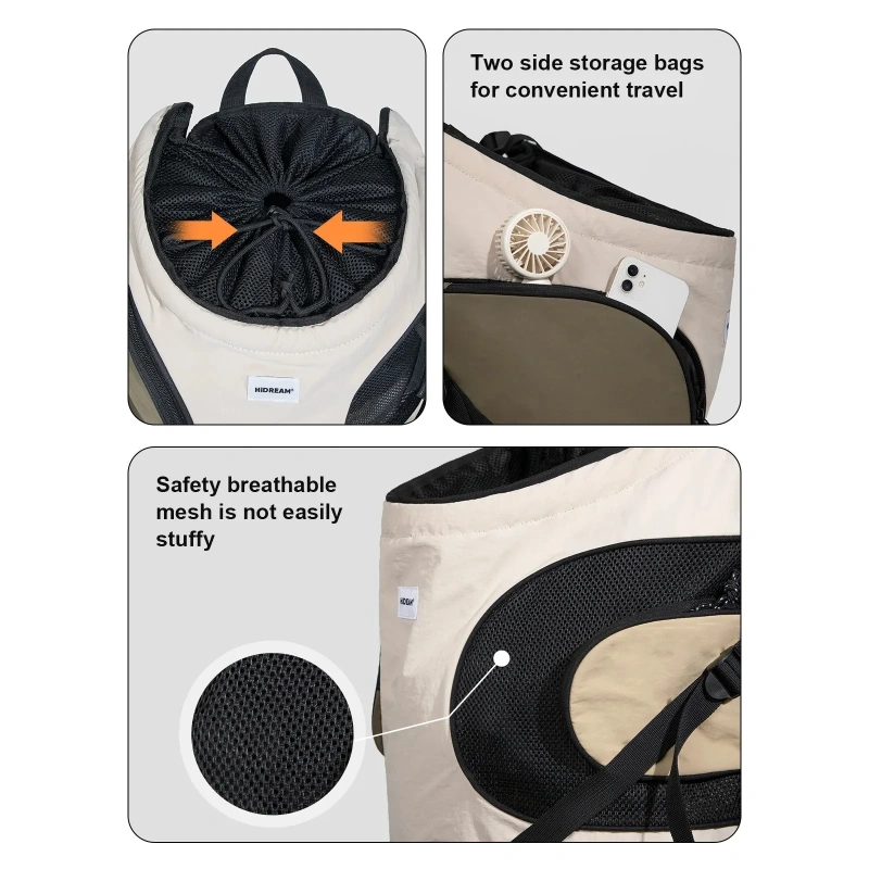 Puppy Kitten Travel Chest Sling Bag Pet Front Cat Dog Carrier Breathable Canvas Portable Backpack Cross Shoulder Strap