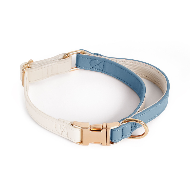 High Quality Leather Dog Leash Dog collar And Harness set