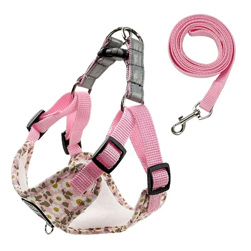 No Pull Dog Harness Leash Set for Small Medium Dog Reflective Harness Vest Walking Lead Leash For Small Dogs Chihuahua Pug