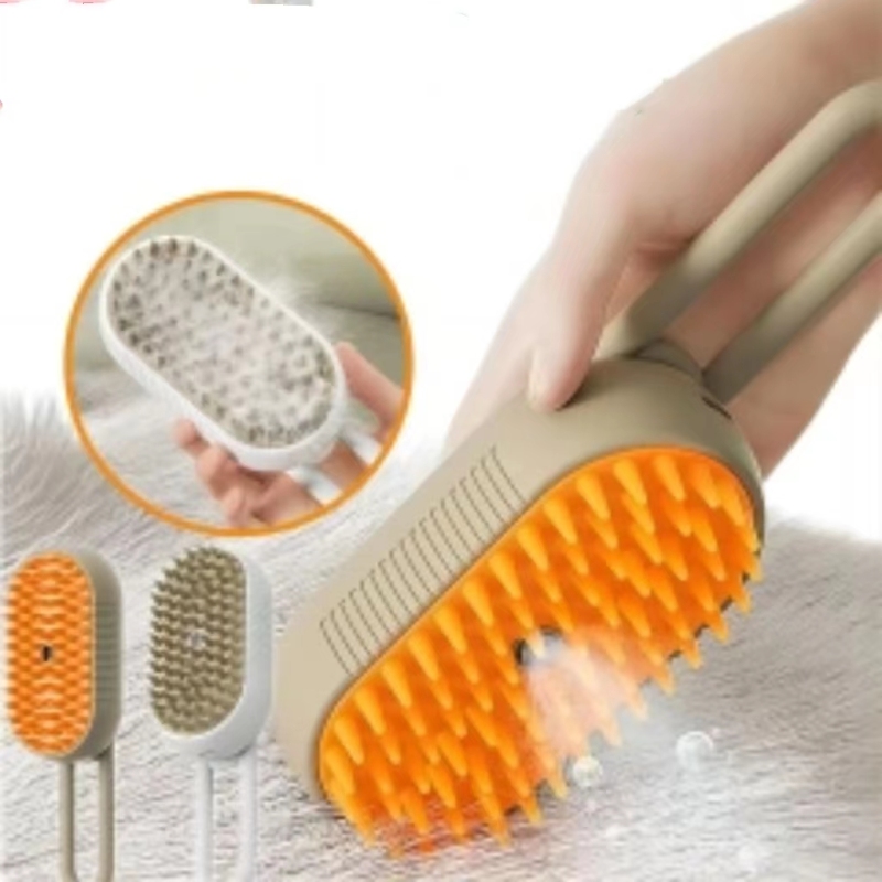 Steam Pet Brush 3-in-1 Massage Dog Steam Brush Pet Beauty Remove Tangled and Loose Hair From Cats and Dogs
