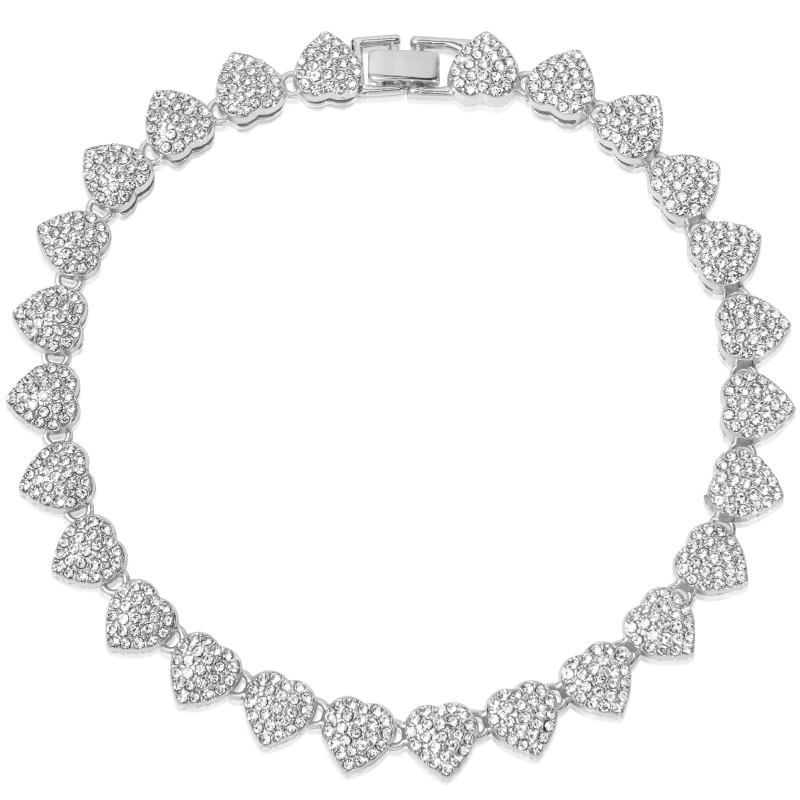 Luxury Heart Diamond Dog Chain Collar 13MM Bling Jewelry Cuban Gold Chains for Dogs and Cats Necklace