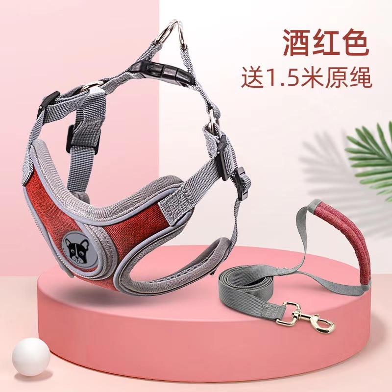 Dog Harness Leash Set Adjustable Pet Harness Vest For Small Large Dog Cat Reflective Mesh Puppy Cat Chest Strap Dog Accessories