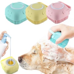 Pet Bath Brush Shampoo Massage Brush Soft Silicone Puppy Cat Comb Pet Dog Cleaning Brush for Dog Cat Shower Grooming Tool