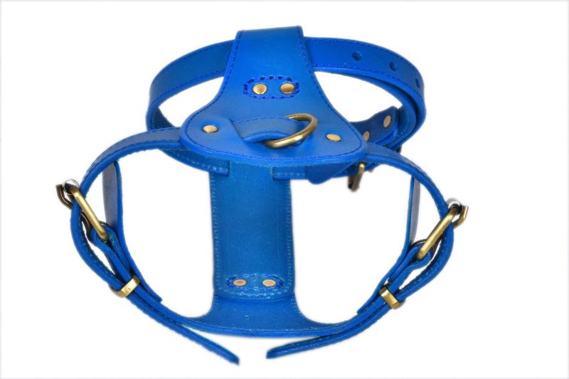 Genuine Leather Dog Harness,Real Leather Dogs Walking Training Vest Adjustable Straps  for Medium and  Large dogs