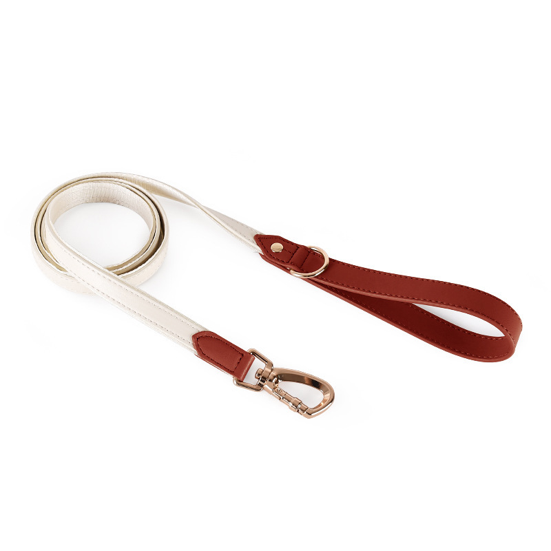 High Quality Leather Dog Leash Dog collar And Harness set