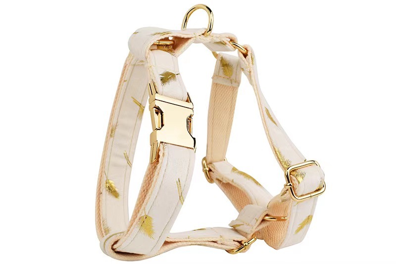 Wholesale Pet Accessories Dog Harness Set Luxury Puppy Cat Bow Tie Collar French Bull Pitbull Leash Leads With Pop Bag