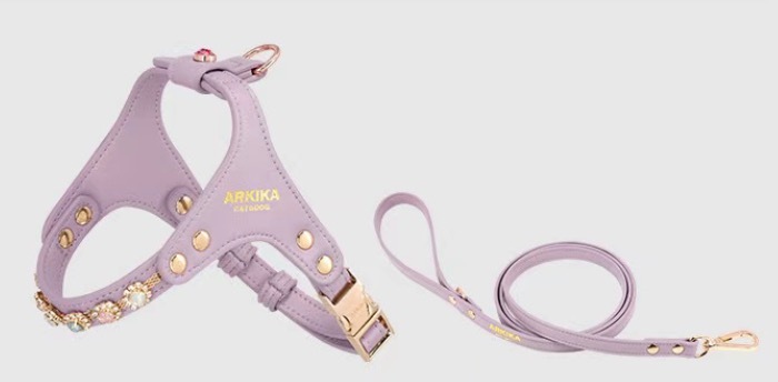 Adjustable Hot Drilling Bow Pet Chest Strap Cat Leash Rope Set Small Dog Collar Chest Back Dog Strap Small Dog Pet Supplies