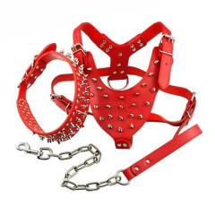 Rivet Bullet Dog Harness Leash Collar Three-Piece Set