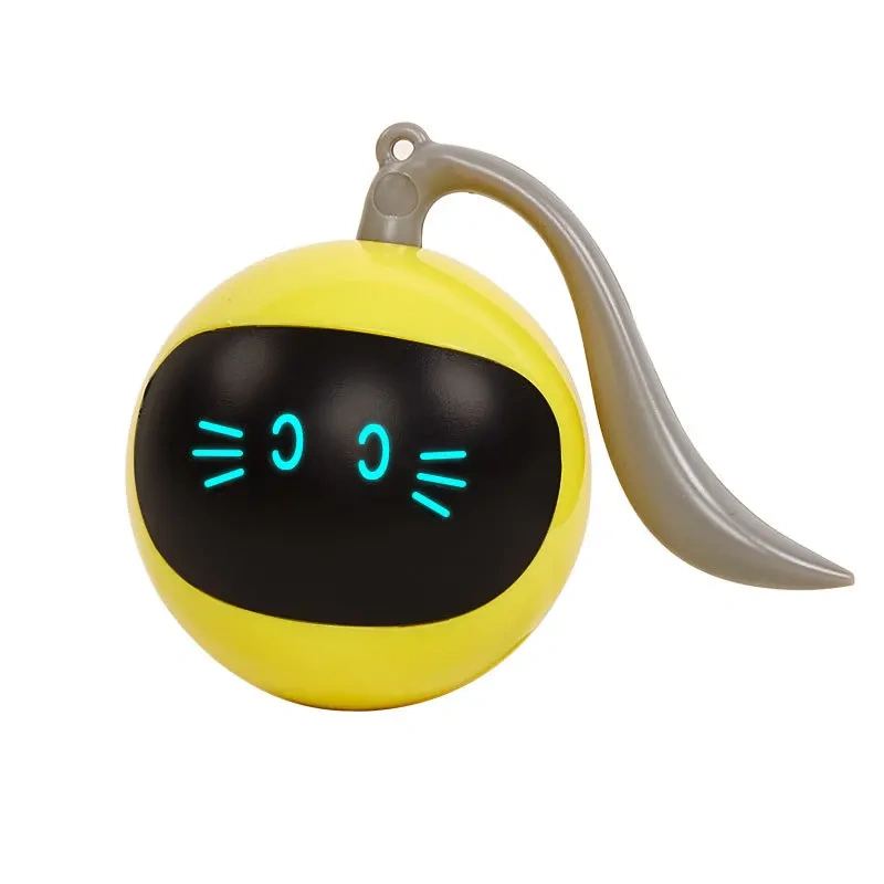 Interactive Smart Cat Toy Colorful LED Self Rotating Pet Ball Toys USB Rechargeable Kitten Automatic Ball Toys Cat Accessories