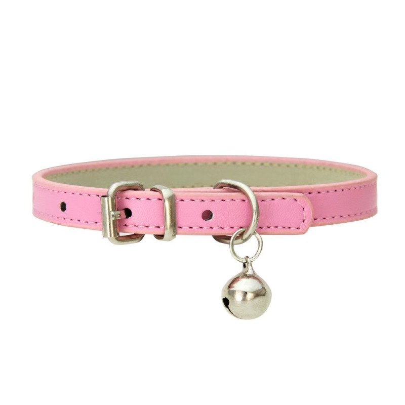 Pet Collars Pu Wholesale Cat Collar With Bell DIY 16 Color Options Cat Collar