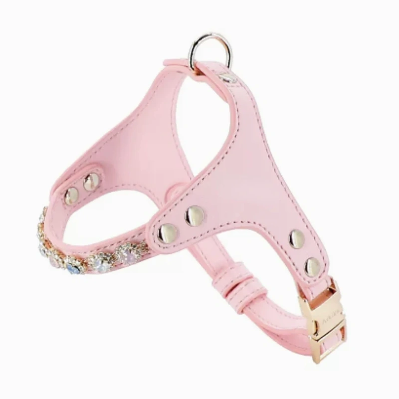 Adjustable Hot Drilling Bow Pet Chest Strap Cat Leash Rope Set Small Dog Collar Chest Back Dog Strap Small Dog Pet Supplies