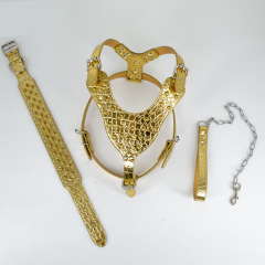 Gold crocodile pattern