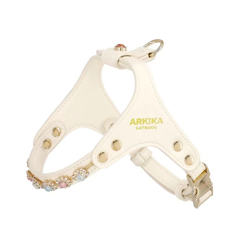 Adjustable Hot Drilling Bow Pet Chest Strap Cat Leash Rope Set Small Dog Collar Chest Back Dog Strap Small Dog Pet Supplies