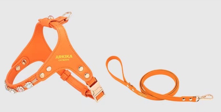Adjustable Hot Drilling Bow Pet Chest Strap Cat Leash Rope Set Small Dog Collar Chest Back Dog Strap Small Dog Pet Supplies