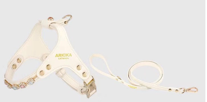 Adjustable Hot Drilling Bow Pet Chest Strap Cat Leash Rope Set Small Dog Collar Chest Back Dog Strap Small Dog Pet Supplies