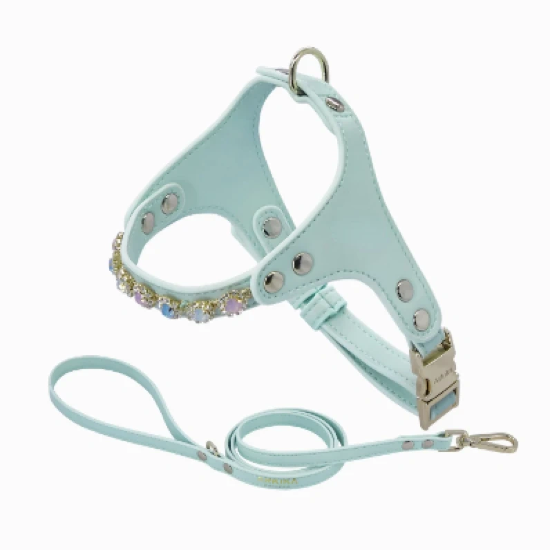 Adjustable Hot Drilling Bow Pet Chest Strap Cat Leash Rope Set Small Dog Collar Chest Back Dog Strap Small Dog Pet Supplies