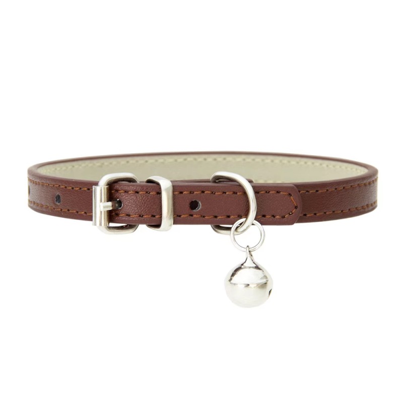 Pet Collars Pu Wholesale Cat Collar With Bell DIY 16 Color Options Cat Collar