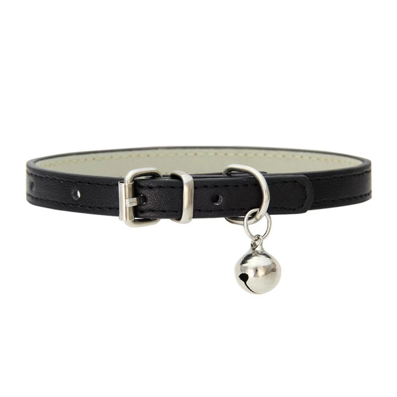 Pet Collars Pu Wholesale Cat Collar With Bell DIY 16 Color Options Cat Collar