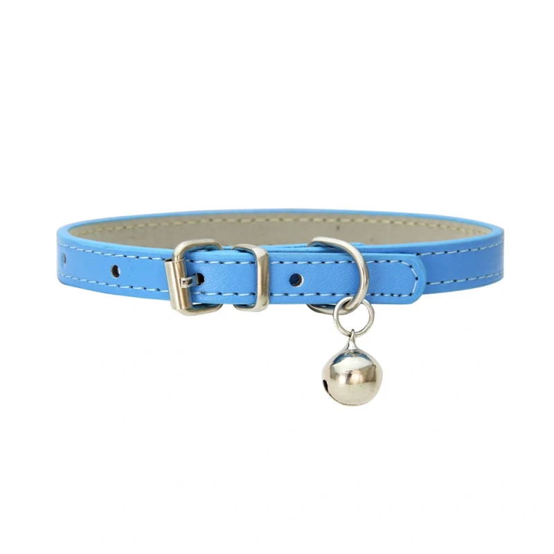 Pet Collars Pu Wholesale Cat Collar With Bell DIY 16 Color Options Cat Collar