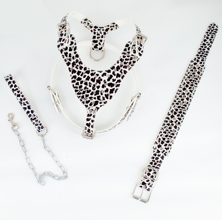 Rivet Bullet Dog Harness Leash Collar Three-Piece Set