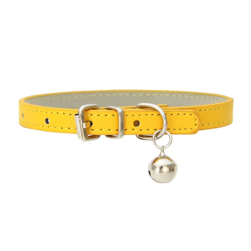 Pet Collars Pu Wholesale Cat Collar With Bell DIY 16 Color Options Cat Collar