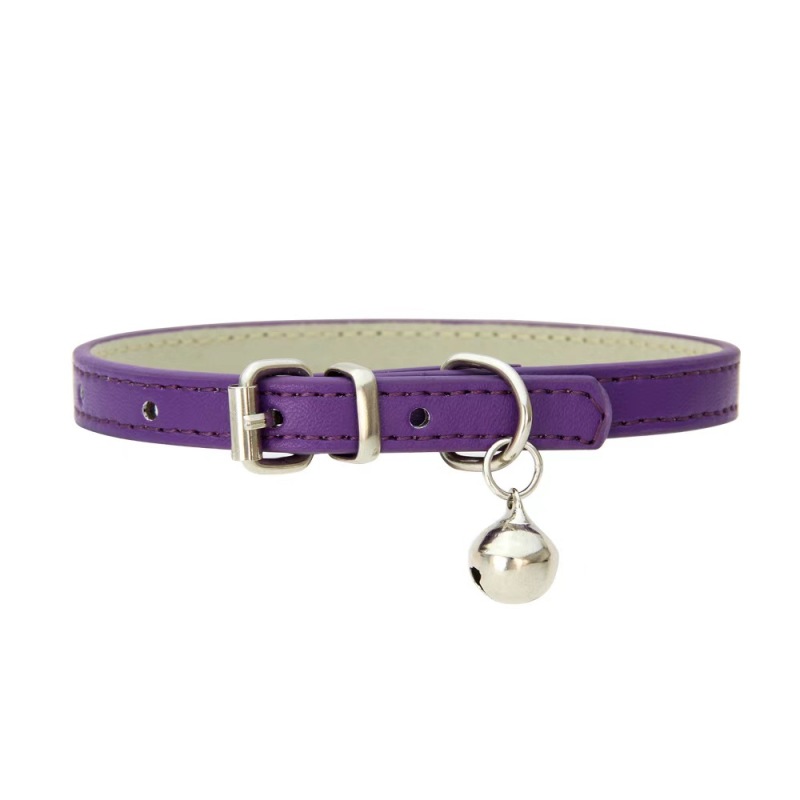 Pet Collars Pu Wholesale Cat Collar With Bell DIY 16 Color Options Cat Collar