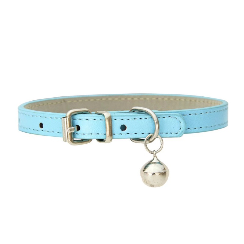 Pet Collars Pu Wholesale Cat Collar With Bell DIY 16 Color Options Cat Collar
