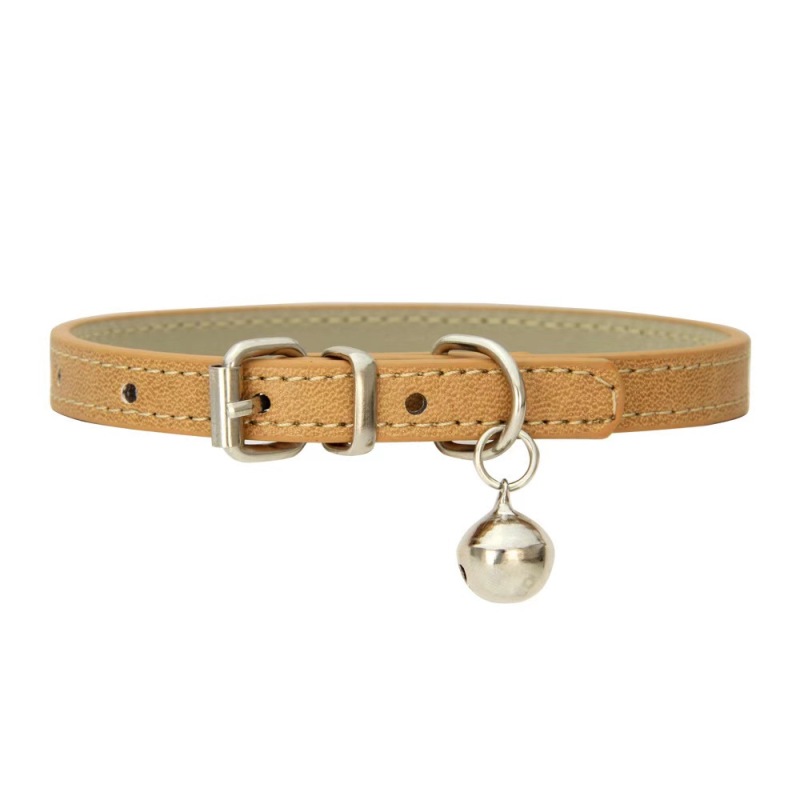 Pet Collars Pu Wholesale Cat Collar With Bell DIY 16 Color Options Cat Collar