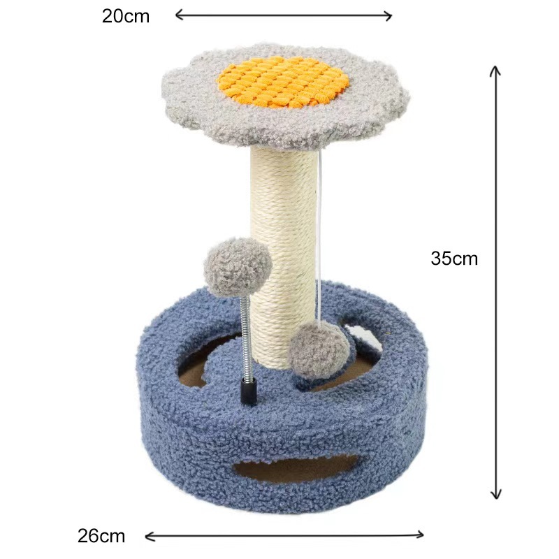 Cat Scratching Post and Kitten Scratching Post Purr-Babies to Scratch Made from Sisal and Plush Cat Scratcher Kitten Toy
