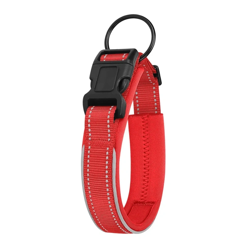 Reflective Dog Collar with Removable Airtag Protective Case WaterProof Pitbull French Bulldog Necklace Anti-Lost Dog Accessories
