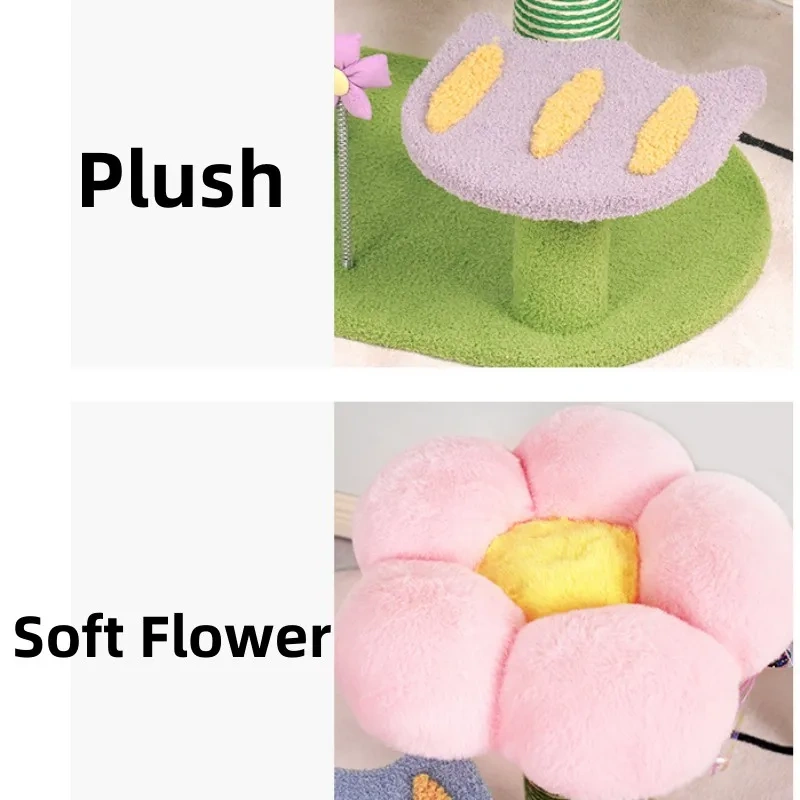 Cat Tower Cat Tree House Scratcher for Cats Jumping Toys Scratching Post for Cats Climbing Frame Pet Furniture Sofa Protector