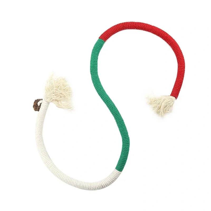 Cat Chew Toys Interactive Molar Cotton Rope Toys Silvervine Cat Teaser Toy Clean Mouth Kitten Play Toy Pet Supplies Accessories