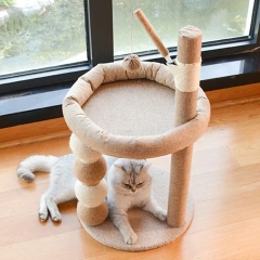 Cat Scratcher Cat Tree House Cats Scratch Board with Sleeping Nest Sisal Scratching Post for Cats Climbing Frame Sofa Protector