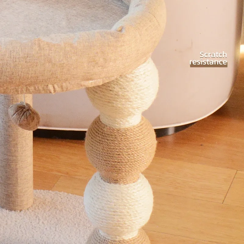 Cat Scratcher Cat Tree House Cats Scratch Board with Sleeping Nest Sisal Scratching Post for Cats Climbing Frame Sofa Protector