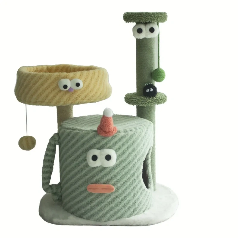Little Monster Cat Climbing Litter Toy Integrated Villa Color Does Not Occupy Sisal Cat Scratching Post Gifts