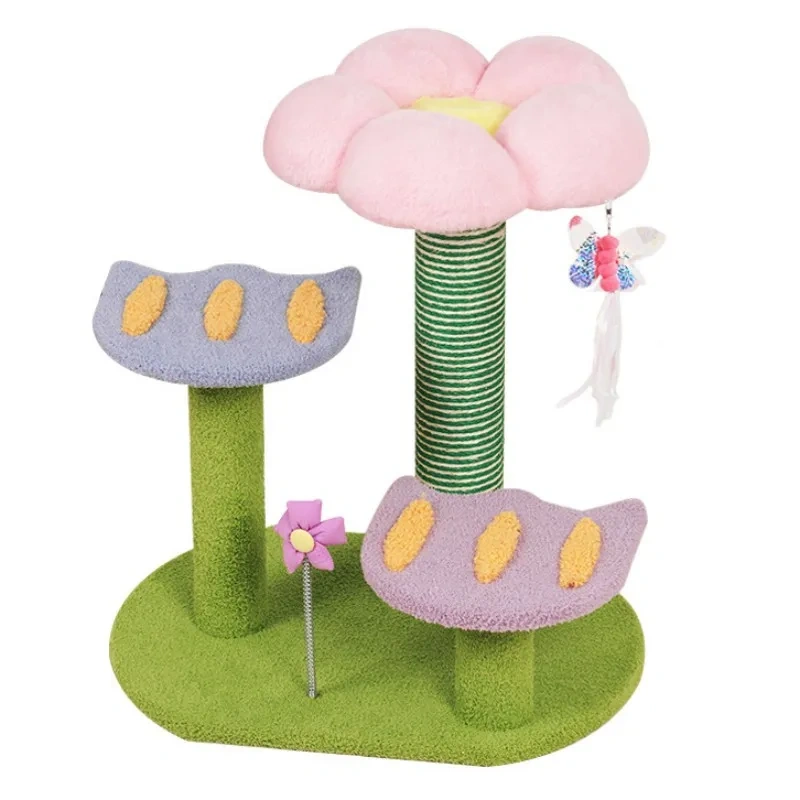 Cat Tower Cat Tree House Scratcher for Cats Jumping Toys Scratching Post for Cats Climbing Frame Pet Furniture Sofa Protector
