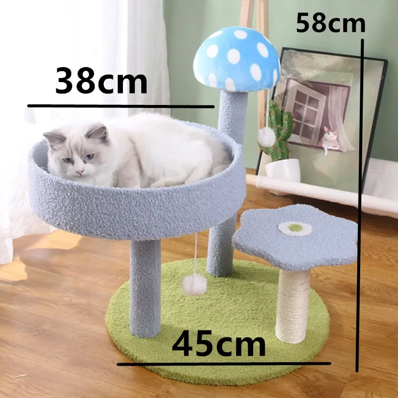 Cat Climbing Frame Funny Cat Scratch Mushroom Scratcher for Cats Sofa Protector Sisal Cats Scratch Board Scratcher Pet Supplies