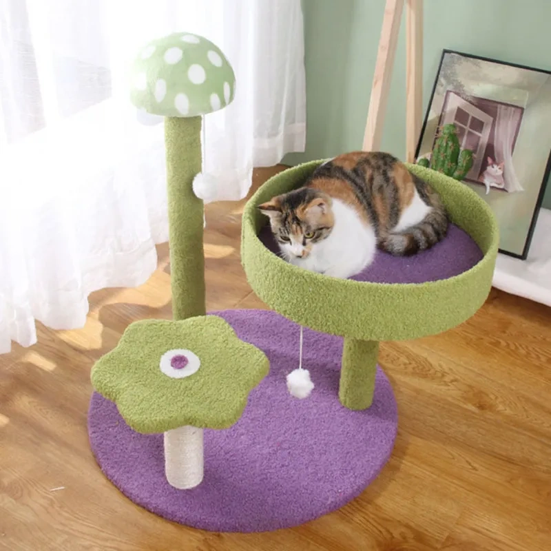 Cat Climbing Frame Funny Cat Scratch Mushroom Scratcher for Cats Sofa Protector Sisal Cats Scratch Board Scratcher Pet Supplies