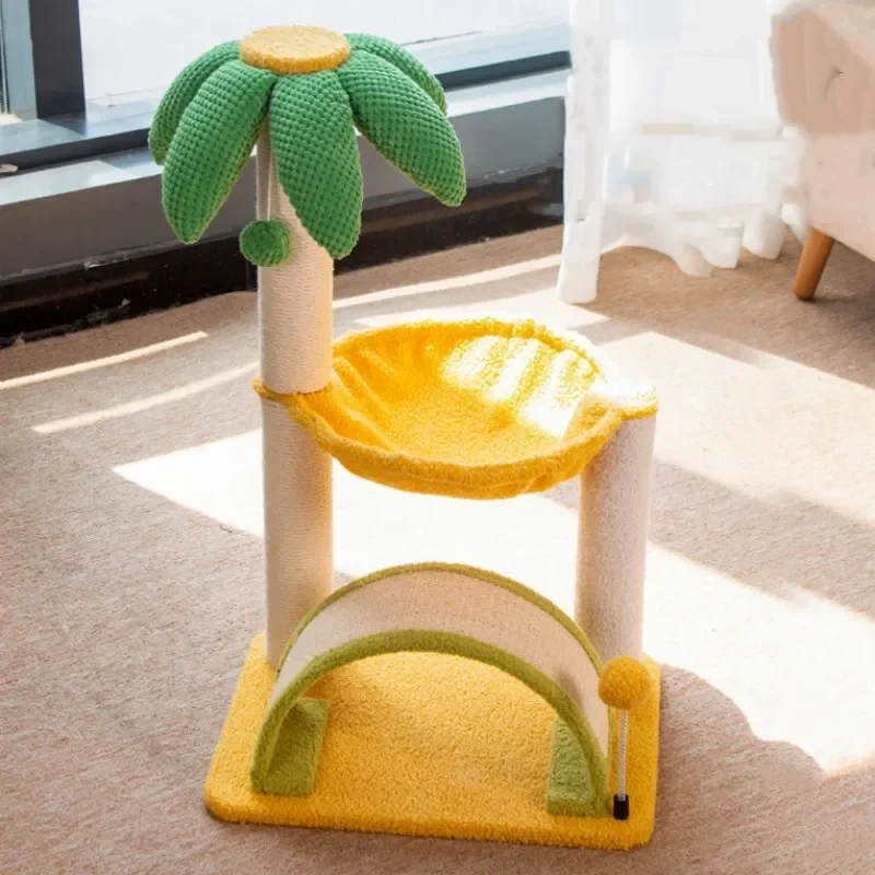 Cat Climbing Frame Cat Tree House Scratching Post for Cats Jumping Toys Scratcher for Cats Wooden Pet Furniture Sofa Protector